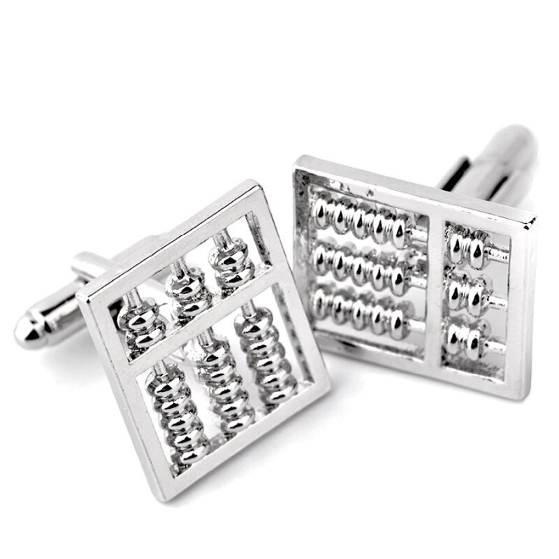 Cufflinks Supplier - New Blank Metal Alloy Men's Custom Printed Abacus