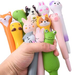 Gel Ink Pens Factory - Funny Kawaii Animal Fruit Shaped Stress Relief