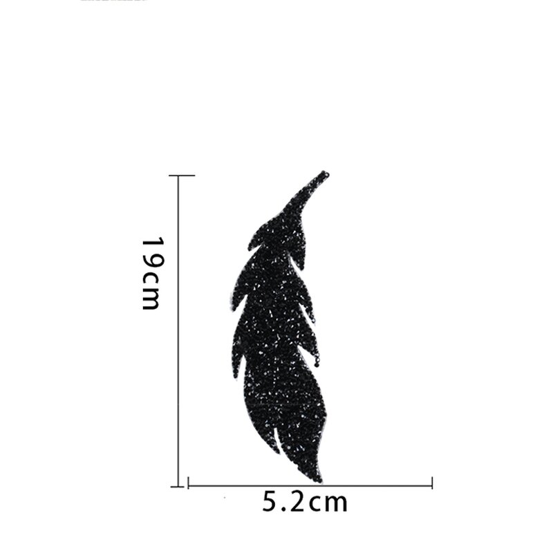 Rhinestone Patch Brooch Factory - Wholesale Leaf Feather Labels Clothing