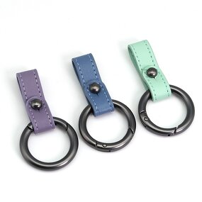 PU Leather Keychain Supplier - Small Bulk Custom logo Cute Car Key Fob