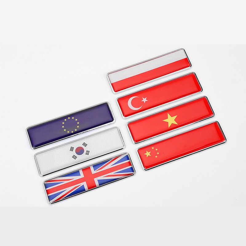 Car Emblem Badges Factory - Aluminum Alloy Epoxy America Flags Custom