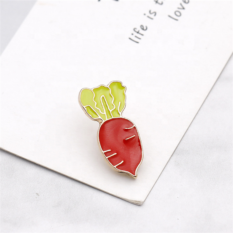 Brooch Pin Manufacturer - Vegetable Cabbage Radish Custom Lapel Enamel