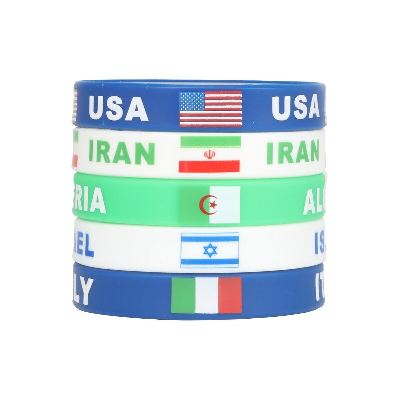 Silicone Bracelet Supplier - 2026 World Football Sports United States Flag