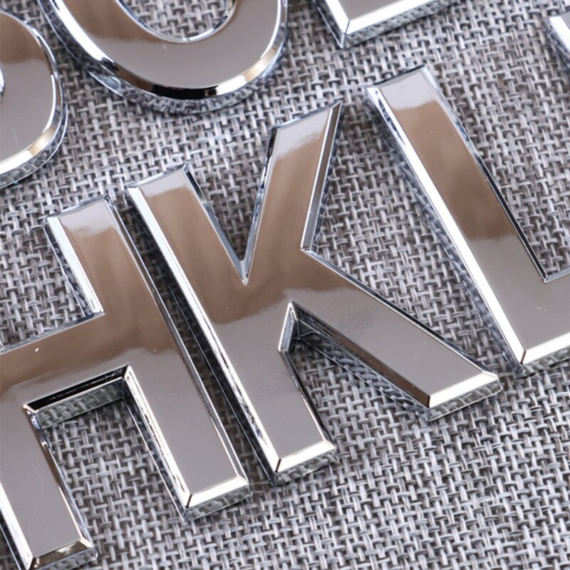 Car Emblem Sticker Supplier - Custom Logo Abs 3D Letter A-Z Self-adhesive