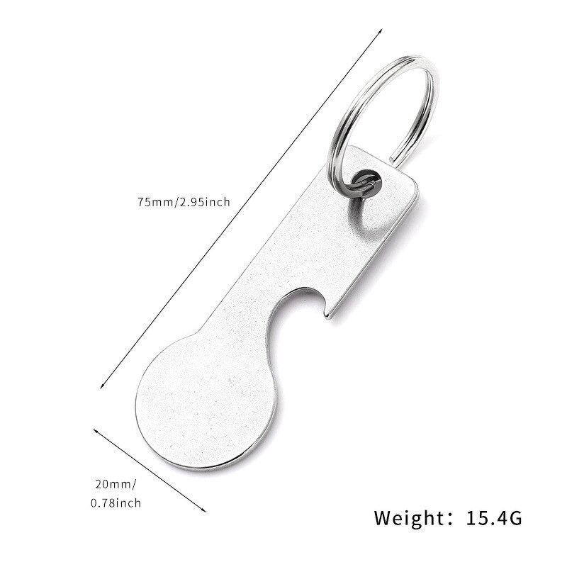 Shopping Cart Tokens Keychain Factory - Portable Stainless Steel Custom Logo