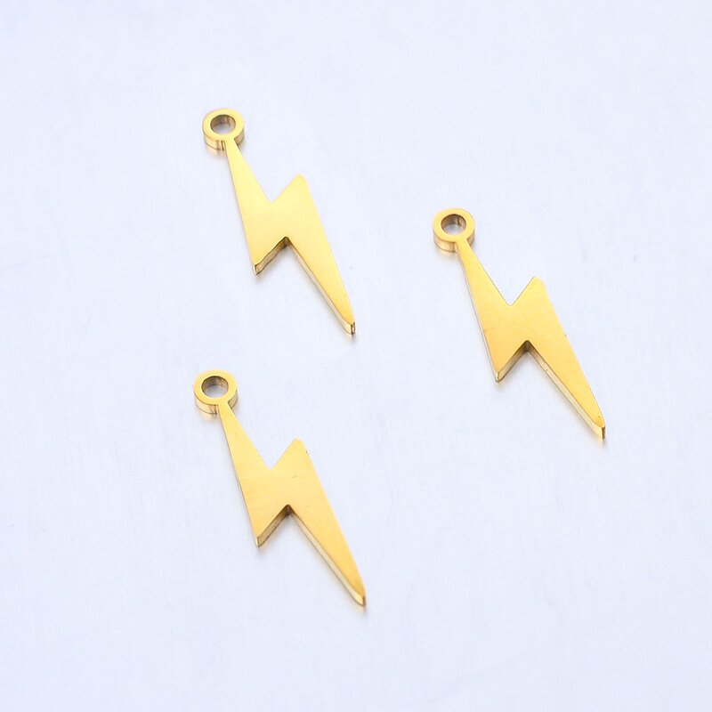 Metal Charm Supplier - Mini Stainless Steel Lightning Shape for Jewelry