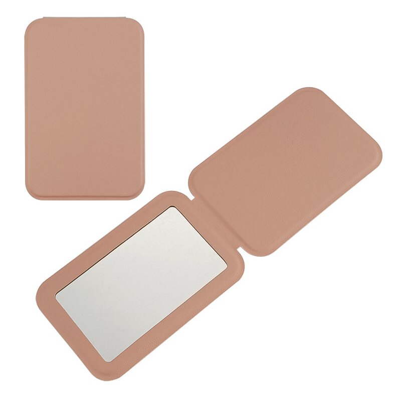 Pocket Makeup Mirrors Factory - Custom Logo Portable Folding PU Leather