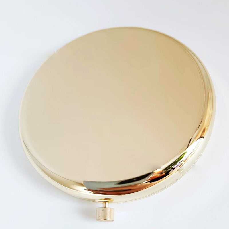 Hand Held Mirror Supplier - Flip Metal Rose Gold Silver Black Custom Engraved