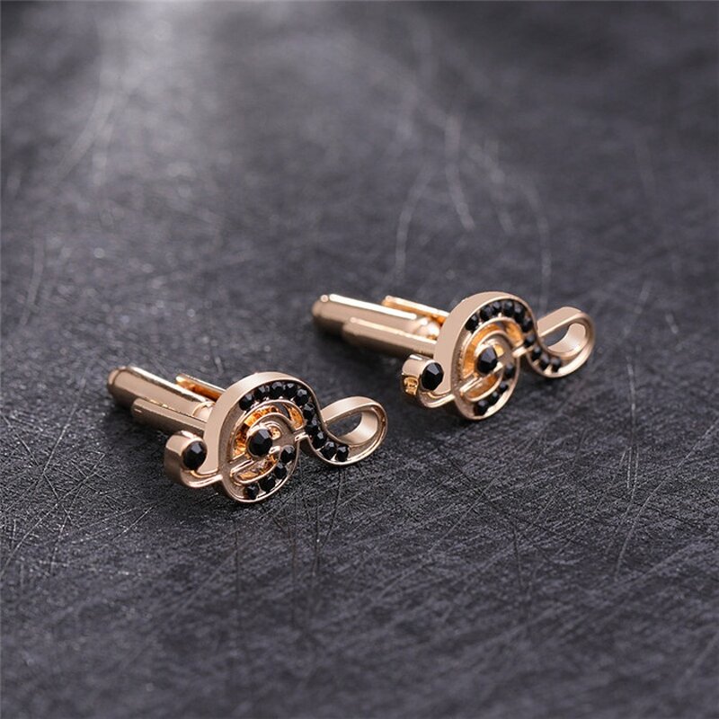 Cufflinks Studs Supplier - Diamond Musical Note Instruments Business Mens