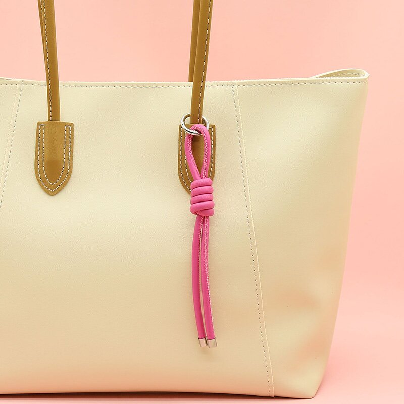 Keychain Manufacturer - Cute Colorful PU Leather Rope Long Tassel Bag Charm