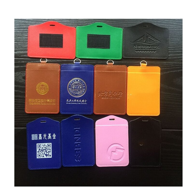 ID Badge Cover Supplier - PU Leather Student Employee Bus Visiting Card