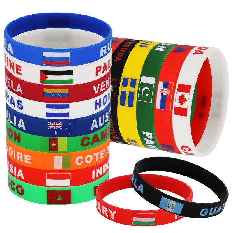 Silicone Bracelet Supplier - 2026 World Football Sports United States Flag