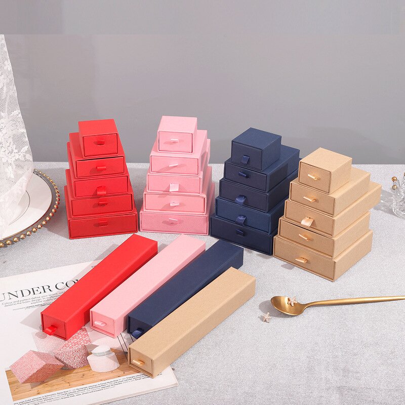 Paper Box Manufacturer - Custom Logo Kraft Drawer Soap Gift Ring Jewellery