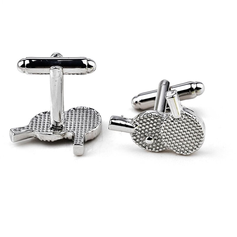 Cufflinks Factory - Personality Creative Table Tennis Men Silver for Shirt