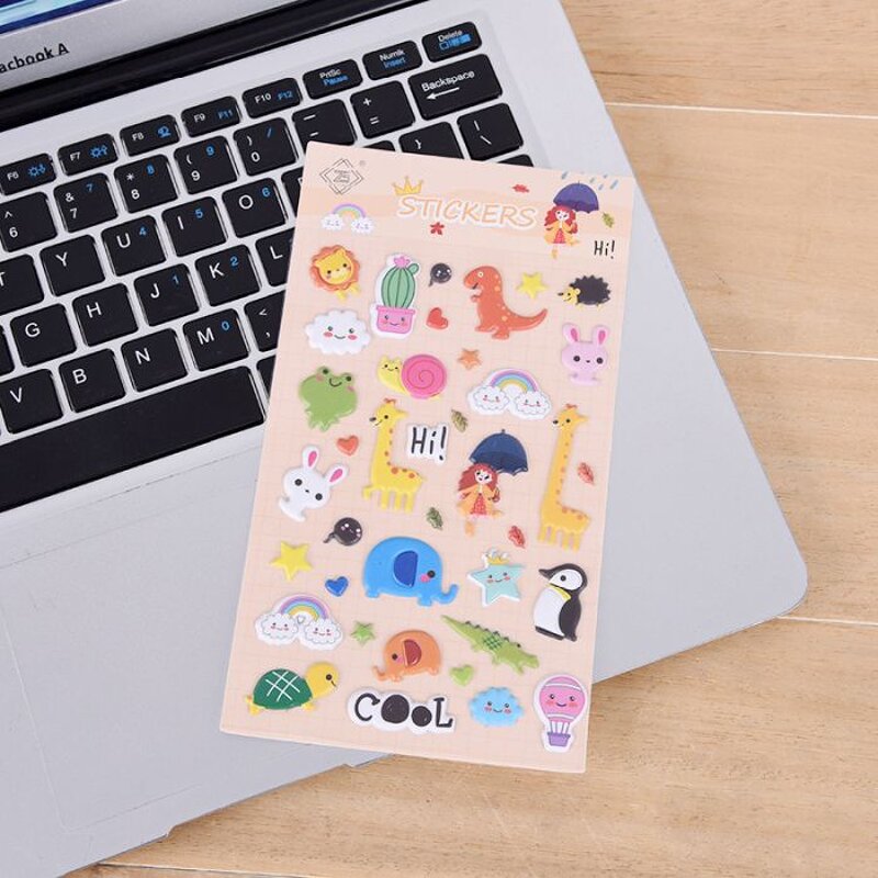 3D Sticker Manufacturer - Custom Puffy Animals Korean Cute Printed Decorative