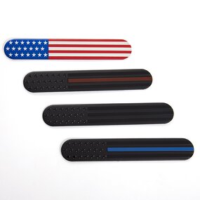 Car Emblem Badges Factory - Black American Flag Custom Logo Enamel 3D