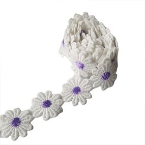 Embroidery Badges Patch Supplier - Appliques Clothing Water Soluble Daisy