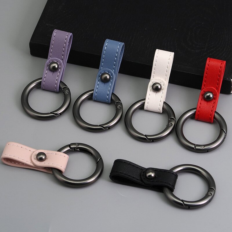 PU Leather Keychain Supplier - Small Bulk Custom logo Cute Car Key Fob