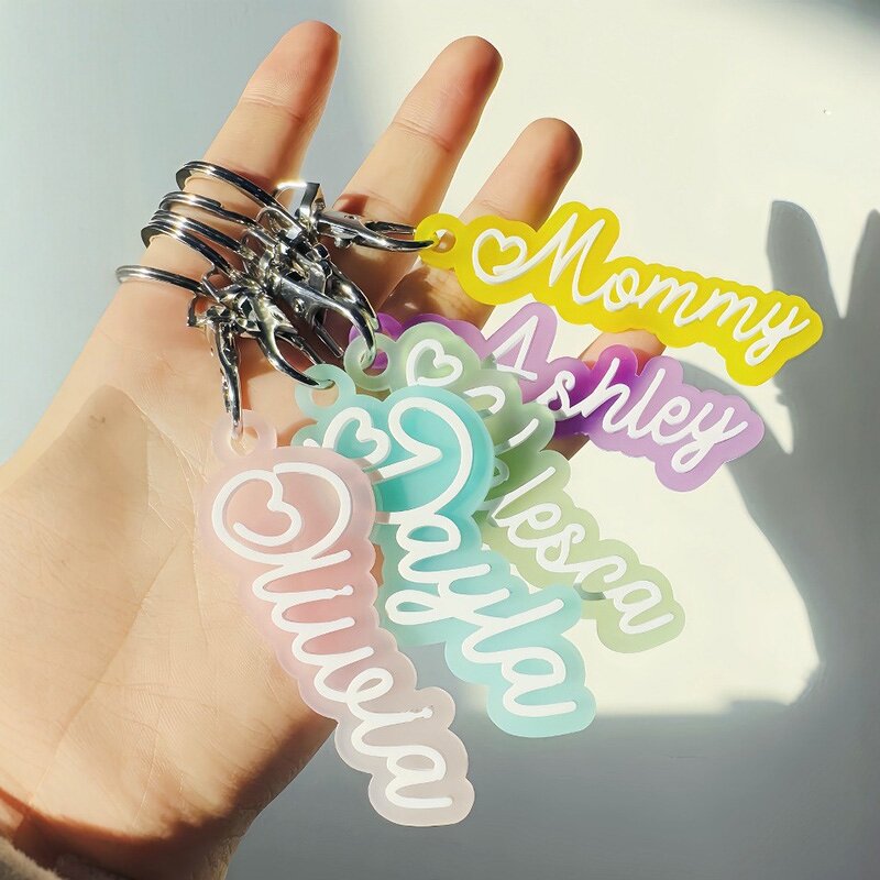 Acrylic Keychain Charms Factory - Personalized Cute Backpack Name Tags Custom