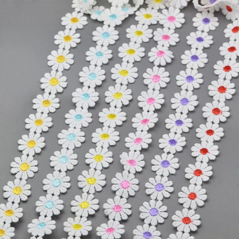 Embroidery Badges Patch Supplier - Appliques Clothing Water Soluble Daisy
