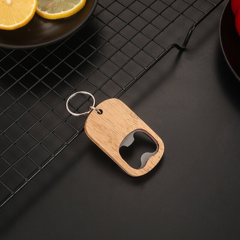 Bottle Opener Keychains Factory - Wholesale Blank Wood Beer Bottle Opener Tool