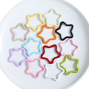 Carabiner Clip Keyring Manufacturer - Colorful Star Shape Spring Snap Hook