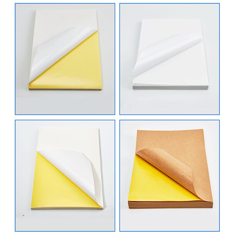 Label Sticker Manufacturer - A4 DIY 100 Sheet Paper Adhesive Hot Melt Rubber