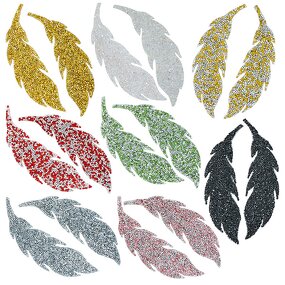 Rhinestone Patch Brooch Factory - Wholesale Leaf Feather Labels Clothing