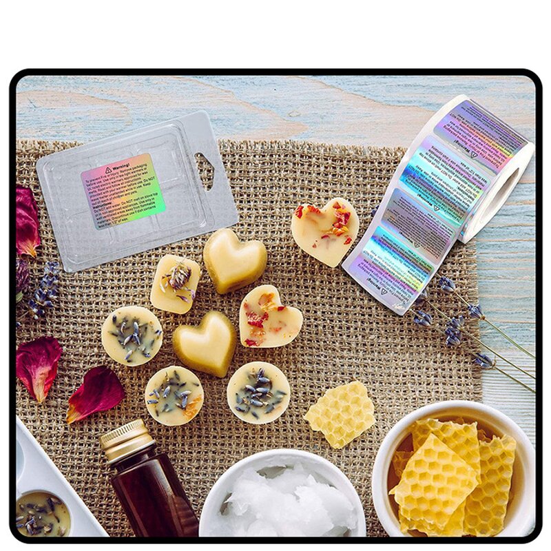 Warning Labels Supplier - 1.5 Inches PVC Holographic Candle 500pcs Roll