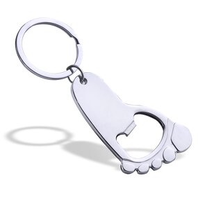 Bottle Opener Keychain Supplier - Cute Small Feet Metal Creative Wedding Gifts