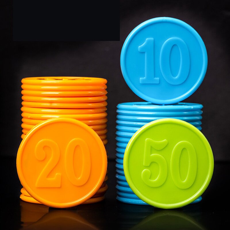Game Token Coin Supplier - Custom 38mm Plastic Poker Chip Learning Counters