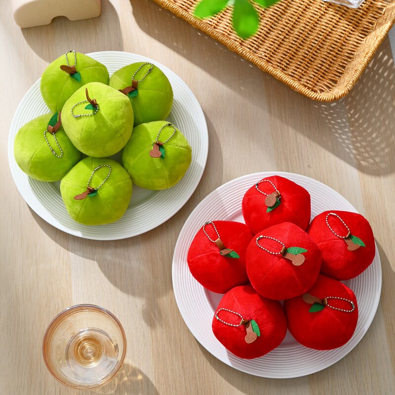 Plush Keychain Supplier - Cute Apple Fruit Stuffed Fruit Toy Kawaii Fluffy