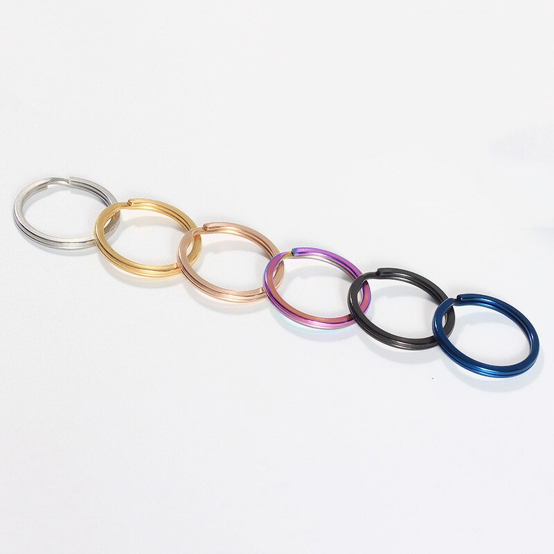 Split Key Rings Supplier - 30mm Bulk Stainless Steel Flat DIY Metal
