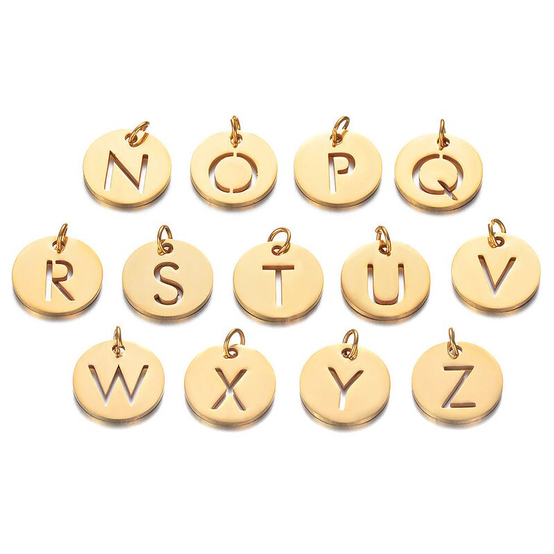 Metal Charms Supplier - Stainless Steel Letters Capital Mini Alphabet DIY