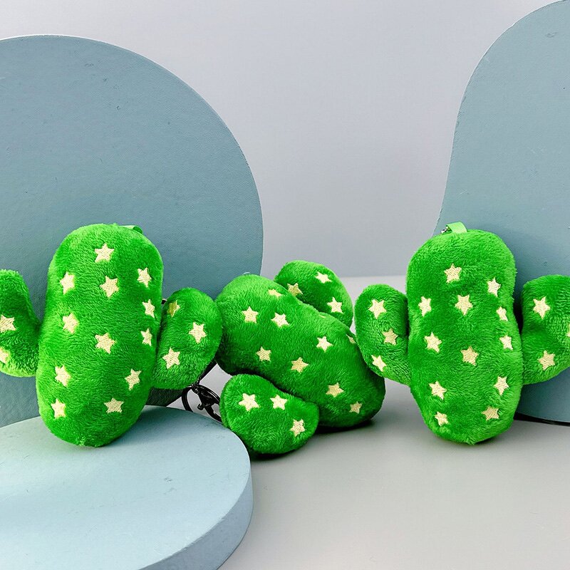 Plush Toy Keychain Supplier - Cute Fluffy 3d Cactus Backpack Doll Pendant