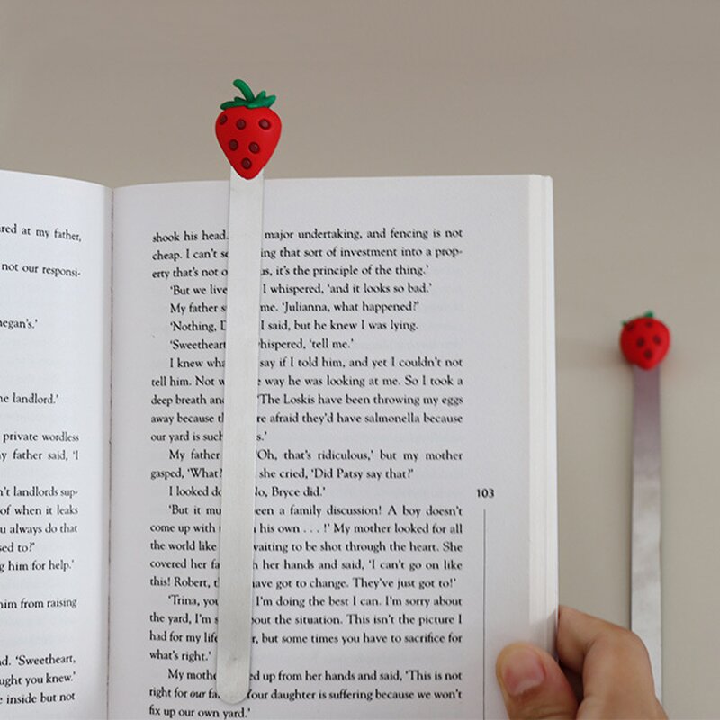 Bookmarks Supplier - Cute 3D PVC Fruit for Book Office Stationery Supplies
