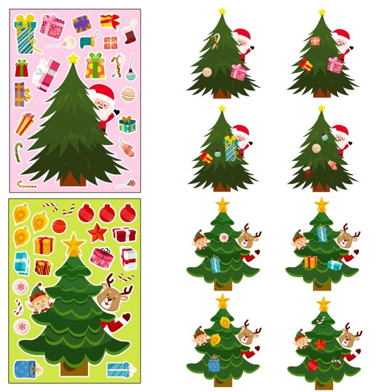 Window Stickers Supplier - DIY Celebration Kids' Merry Christmas Tree Puzzle