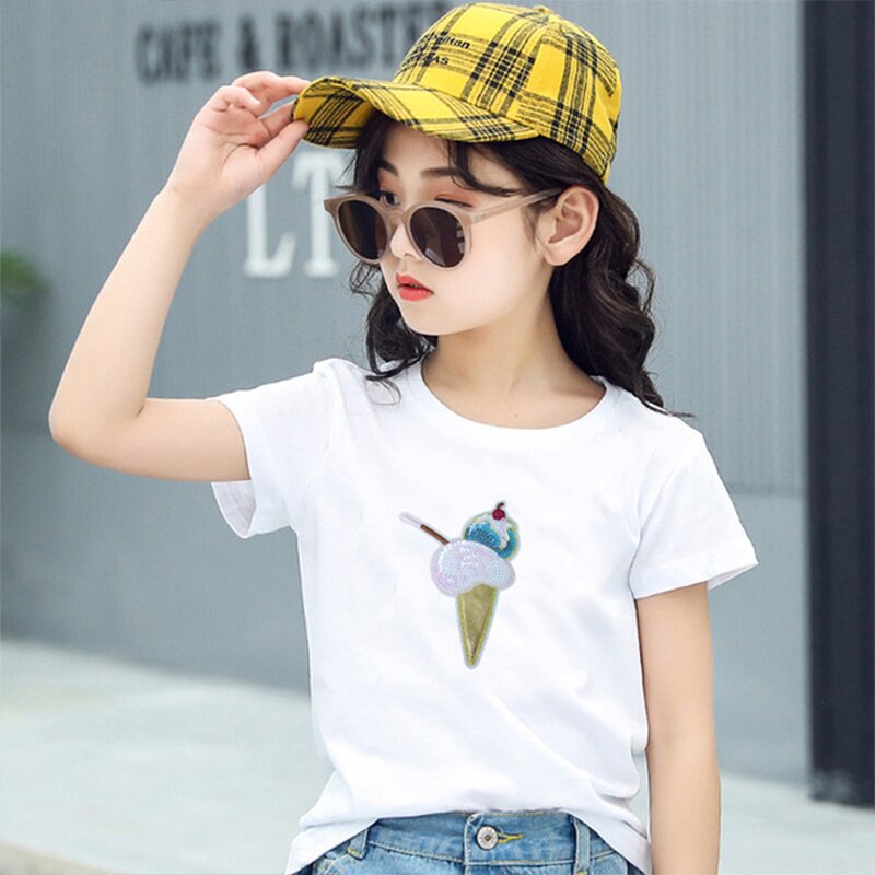 Embroidered Patch Supplier - DIY Custom Cute Ice Lolly Sequin Jeans