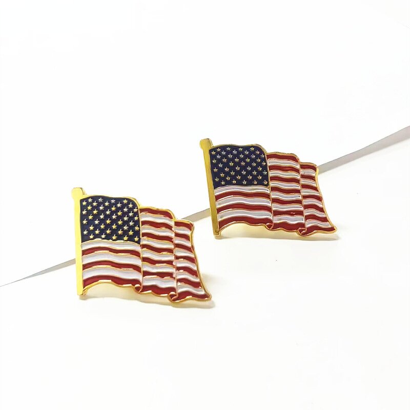 Lapel Pins Supplier - Independence Day Gift United States Flag Brooch