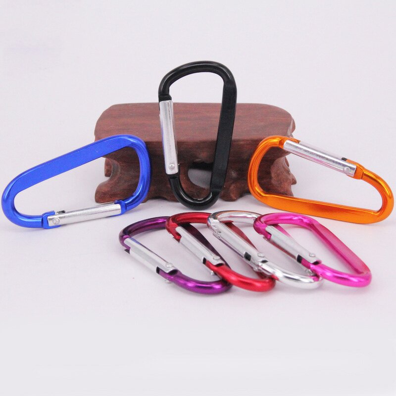 Carabiners Clips Supplier - Wholesale Aluminum Alloy Flat D Shape Carabiner