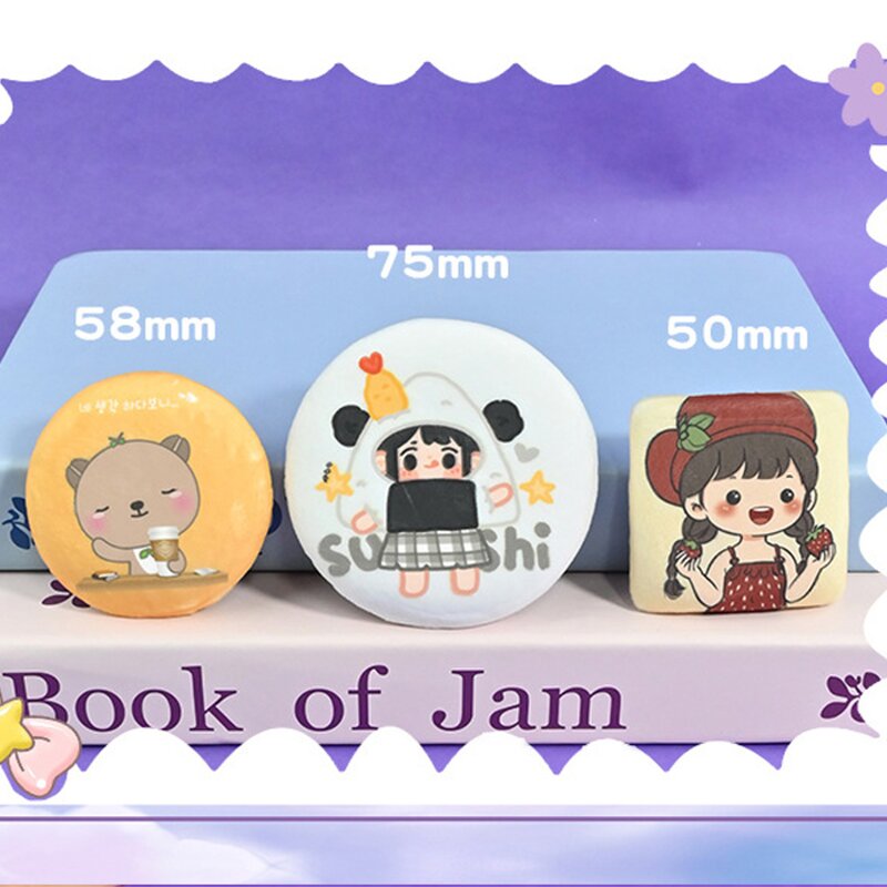 Button Pin Badges Factory - Custom Thick Soft Plush Foam Cartoon