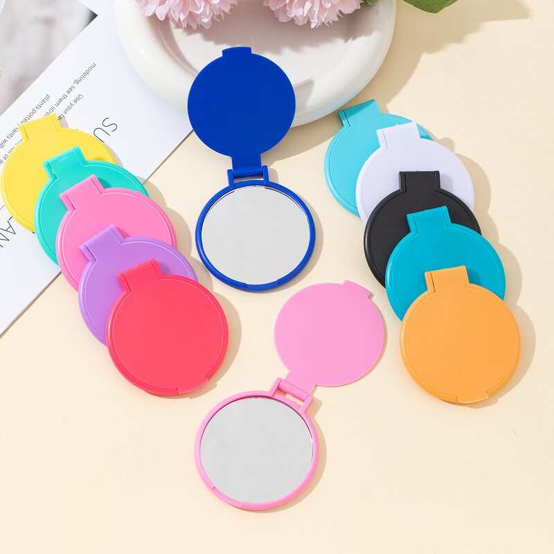 Pocket Makeup Mirror Supplier - Mini Folding Round Small Vintage Travel