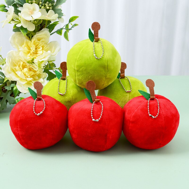 Plush Keychain Supplier - Cute Apple Fruit Stuffed Fruit Toy Kawaii Fluffy