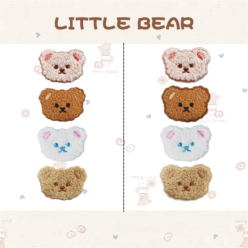 Chenille Patches Manufacturer - Kawaii Cute Bear Head Adhesive Iron on