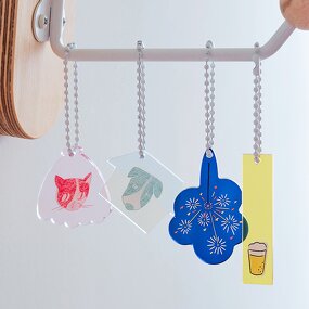 Acrylic Keychain Factory - Custom Clear Cute Cartoon Charm with Ball Chain