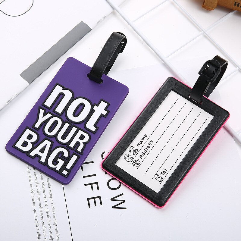 Luggage Tag Supplier - Custom PVC 2D Baggage Handbag School Bag Label