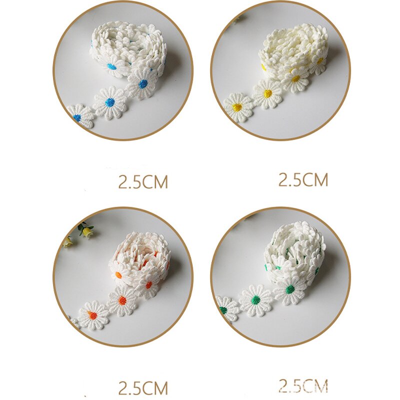 Embroidery Badges Patch Supplier - Appliques Clothing Water Soluble Daisy