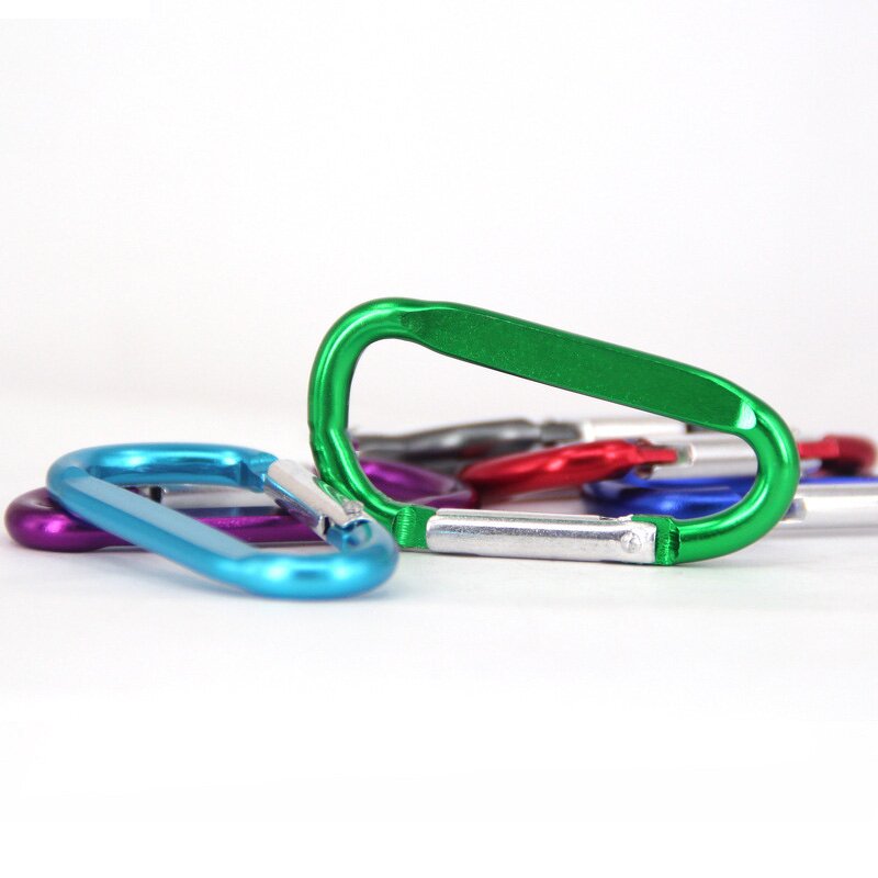 Carabiners Clips Supplier - Wholesale Aluminum Alloy Flat D Shape Carabiner