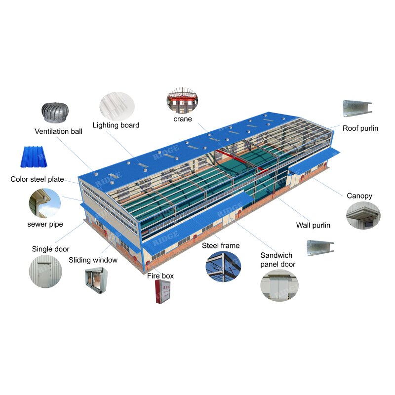 Prefab Steel Structure Factory - OEM/ODM China Pre Engineered Cow Farm Horse Stable Sheep