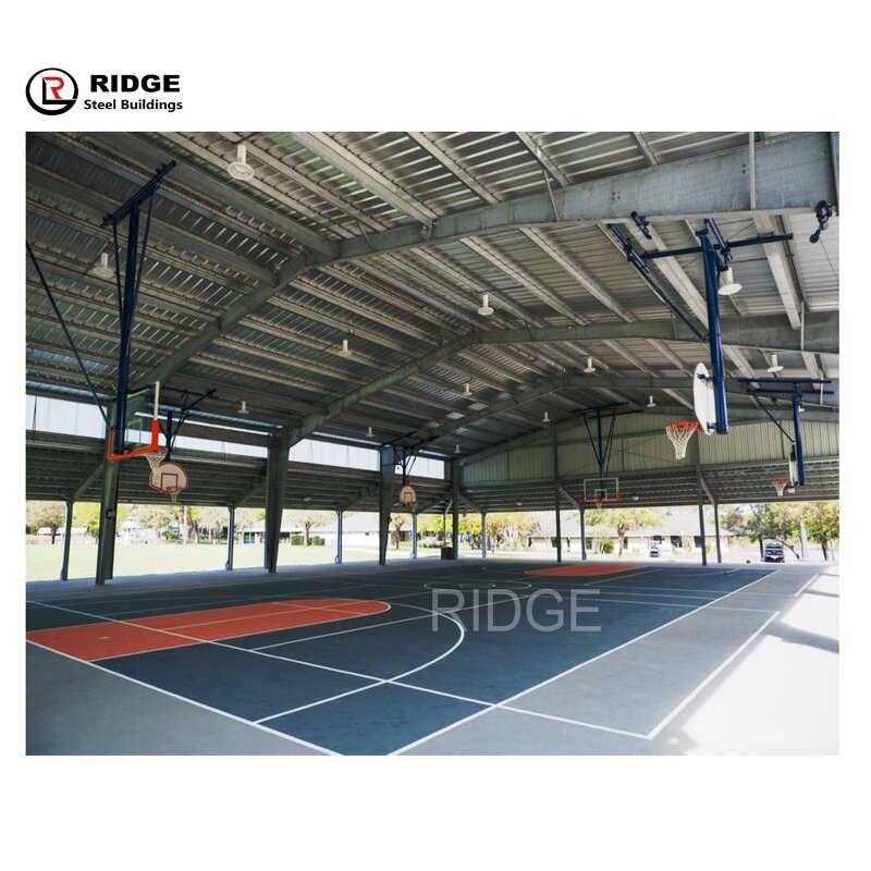 Prefabricated Steel Structure Factory - OEM/ODM Outdoor Stadium Shed Basketball Court Shed